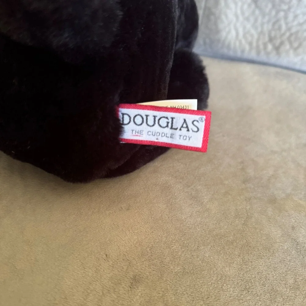 Douglas Black Bear Plush The Cuddle Toy Seated Stuffed Animal 9